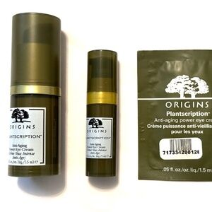 New 3 pc Lot of Plantscription Anti Aging Power Eye Cream Full & Travel Sizes